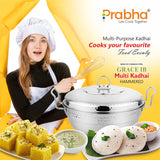 Grace IB Multi Kadhai Hammered with 6 Plates 28cm