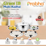 Grace IB Multi Kadhai Plain (6 Plates) 28cm
