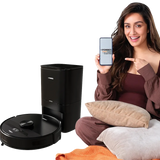 Smartclean Robotic Vacuum Cleaner & Mop with Wi-Fi Connectivity (Smart Voice Control, Black & Orange)