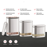 Stainless Steel Capsule Shape Galaxy Clear Canister with Airtight Lid, 2L