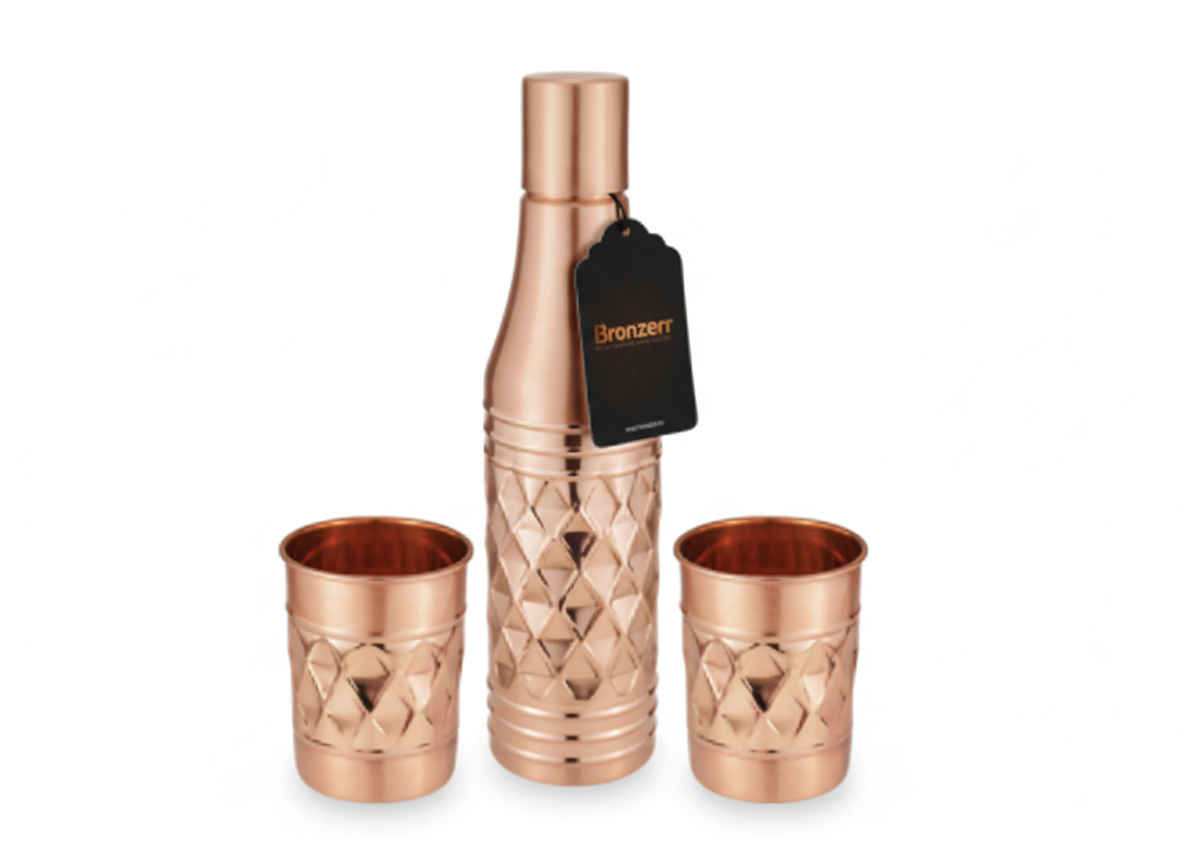 Slider Diamond Copper Bottle Set (BZ-1018)
