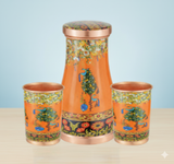 Saanjh - Carafe Orange Copper Serving Set