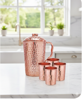 Lemon Hammered Copper Set