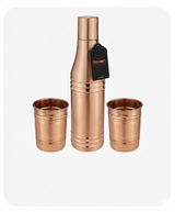 Slider Fancy Matt Copper Bottle Set (BZ-1011)