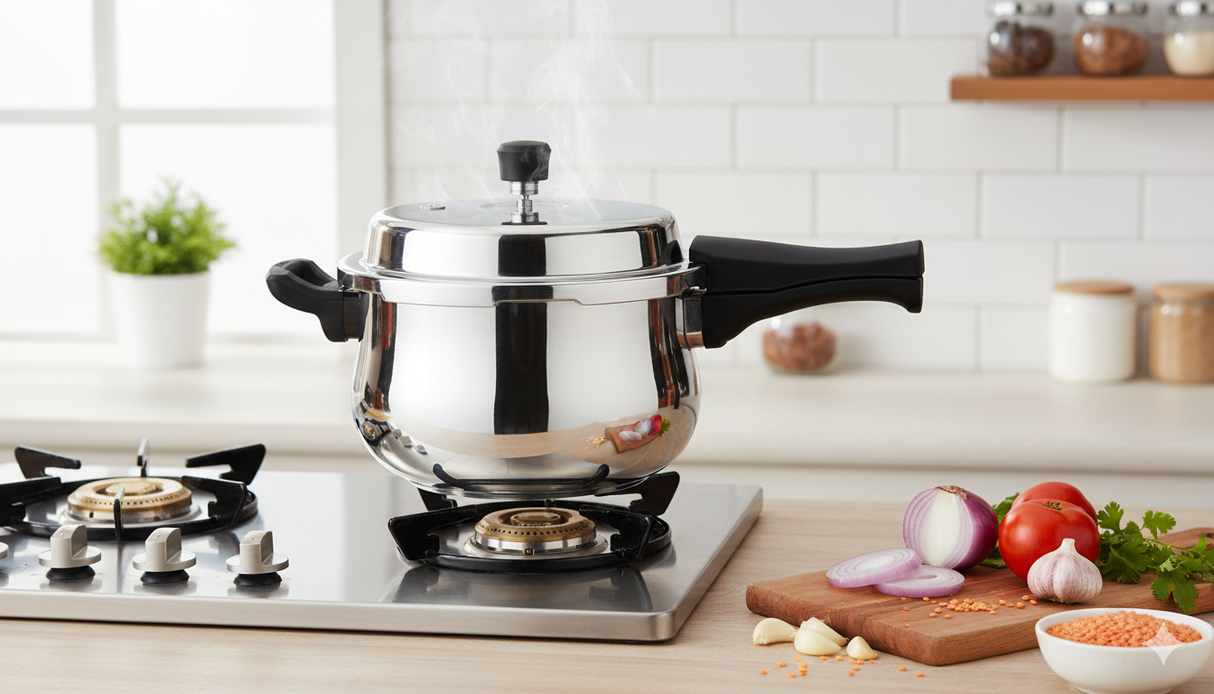 Swift Stainless Steel IB Outer Lid Pressure Cooker – 2L