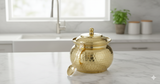 Hammered Brass Ghee Pot