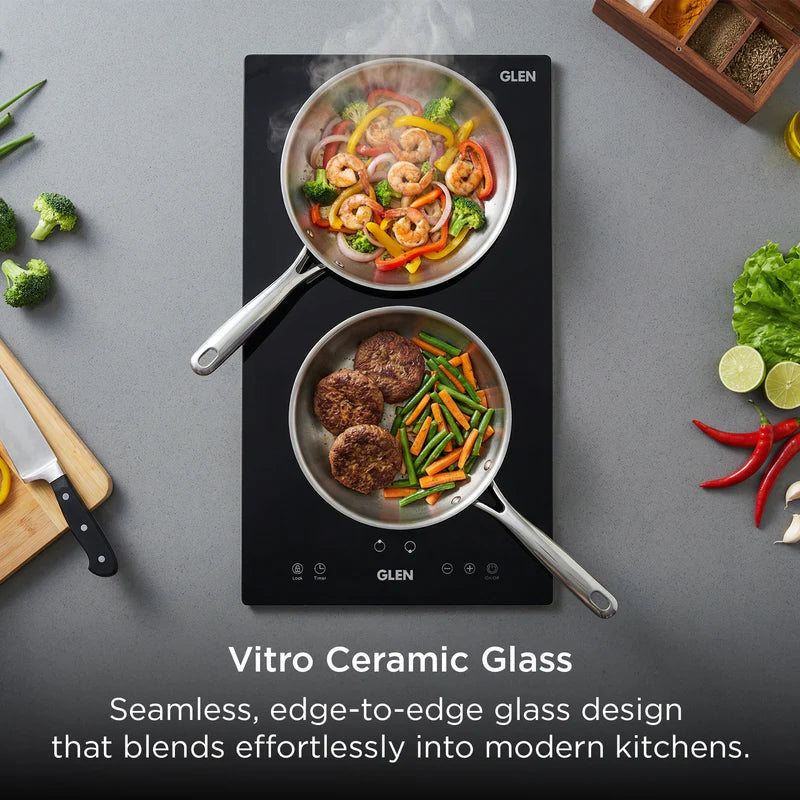 2 Zone Built-in Induction Hob with Touch Control, 9 Power Levels & Timer BH1017IC2Z