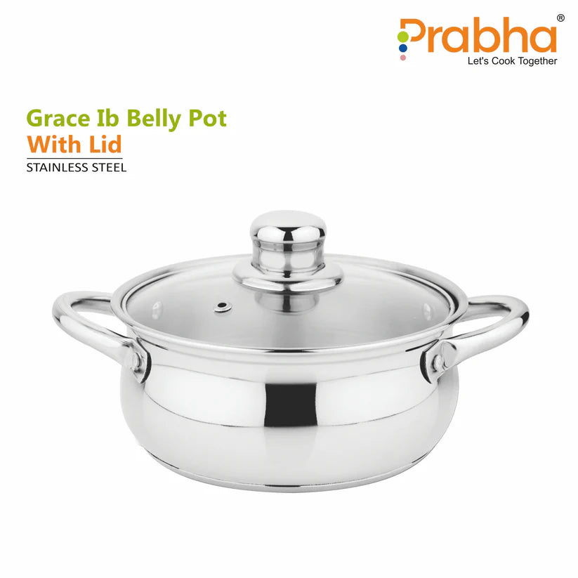Grace IB Belly Pot With Lid – 2L, 18cm