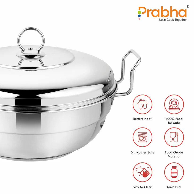 Grace IB Mini Multi Kadhai Plain With 4 Plates