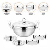 Grace IB Mini Multi Kadhai Plain With 4 Plates