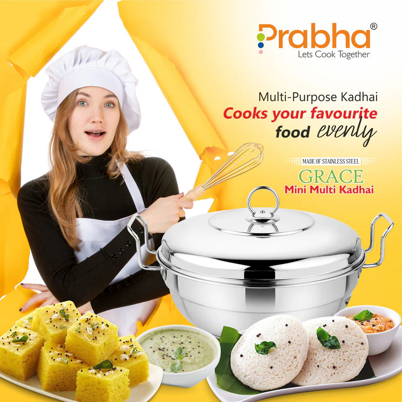 Grace IB Mini Multi Kadhai Plain With 4 Plates