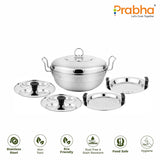 Prabha Grace IB Mini Multi Kadhai Hammered 20cm (4 Plates)