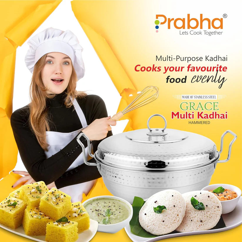 Prabha Grace IB Mini Multi Kadhai Hammered 20cm (4 Plates)