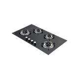 HBR 904 A 4 Burner Built-In Hob with Brass Burners, Auto Ignition & Tempered Glass