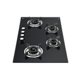 HBR 904 A 4 Burner Built-In Hob with Brass Burners, Auto Ignition & Tempered Glass