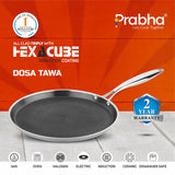 Tri-ply Hexa Cube Dosa Tawa – 28cm
