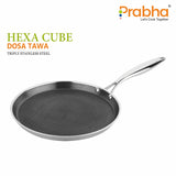 Tri-ply Hexa Cube Dosa Tawa – 28cm