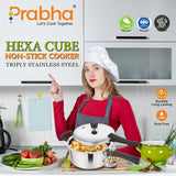Stainless Steel Tri-Ply Hexa Cube Pressure Cooker – 6L