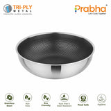 Tri-ply Hexa Cube Tasla Without Lid – 3.5L, 26cm