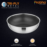 Tri-ply Hexa Cube Tasla Without Lid – 3.5L, 26cm