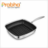 Tri-Ply Hexa Cube Square Grill Pan – 24cm