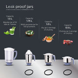 750W Mixer Grinder with 4 Jars & Leakproof Pulp Extractor | HL7701/01 - Powerful Juicing and Grinding for Hard Fruits