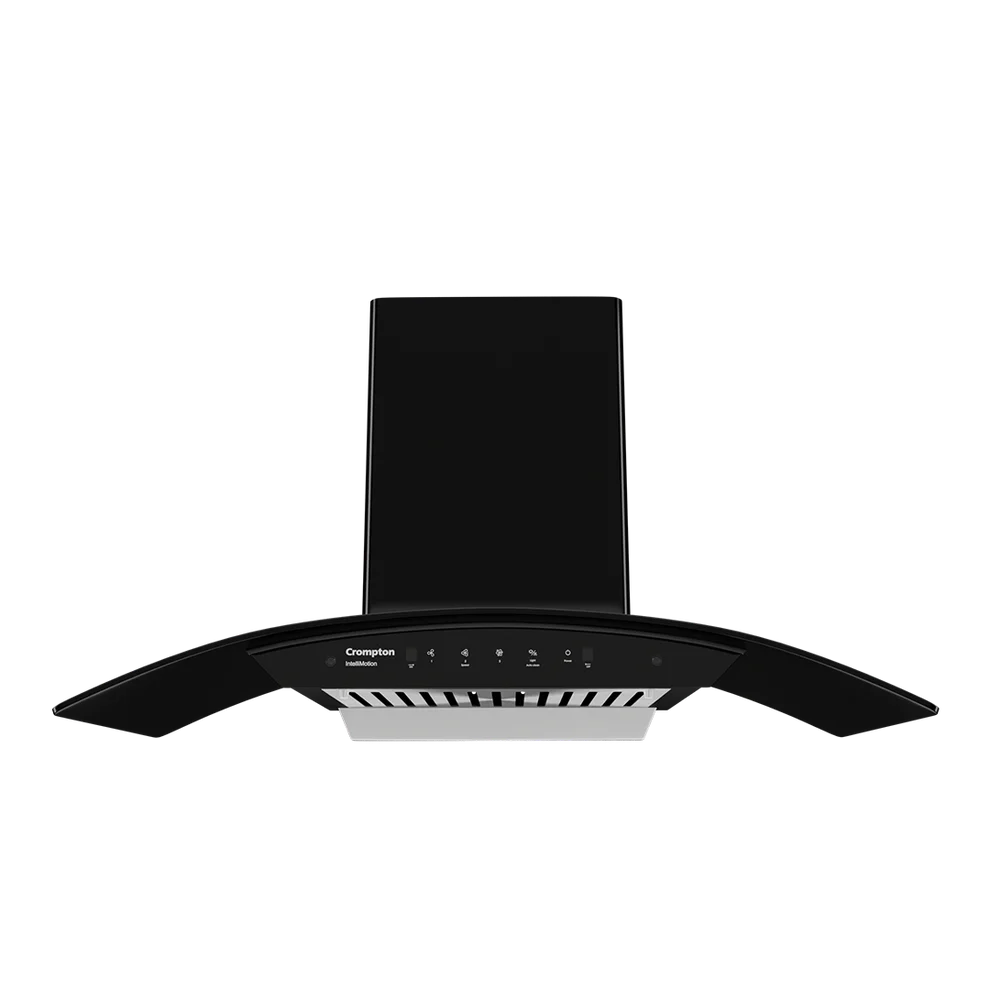 CHD-IMC90BFA-MBL-Curved Wall Mounted Chimney IntelliMotion 90 cm