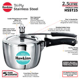 Tri-Ply Stainless Steel 2.5 Litre (HSST25)