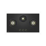 Augusta 378 78cm Built In Hob with 3 Full Brass Burners, Electric Auto Ignition & Flame Failure Safety – 538.61.267
