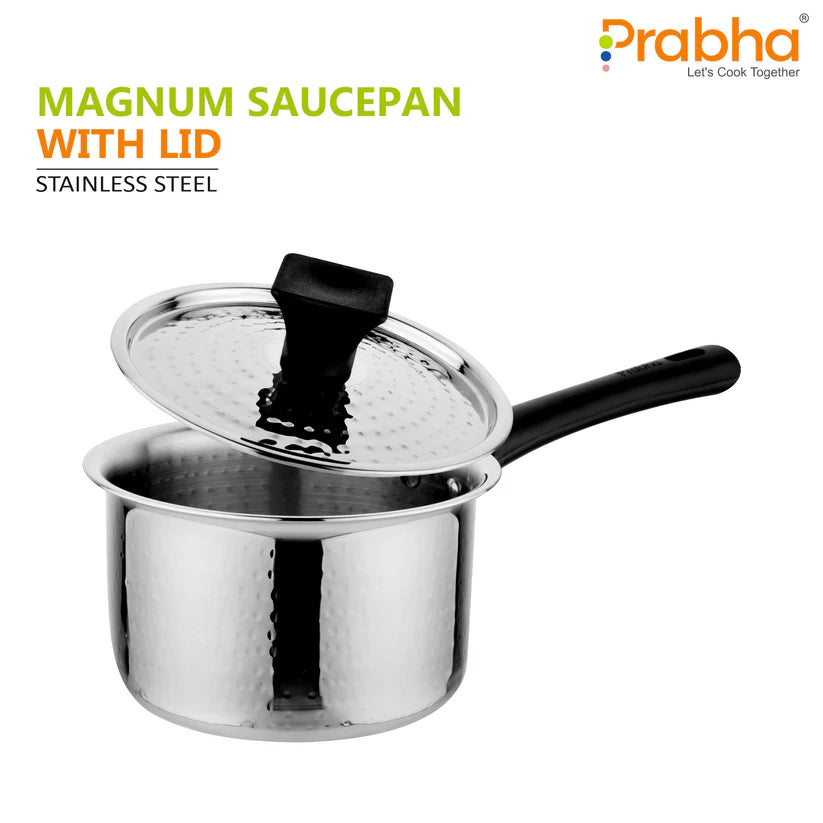 Magnum Hammered Saucepan With Lid – 14cm, 1.2L