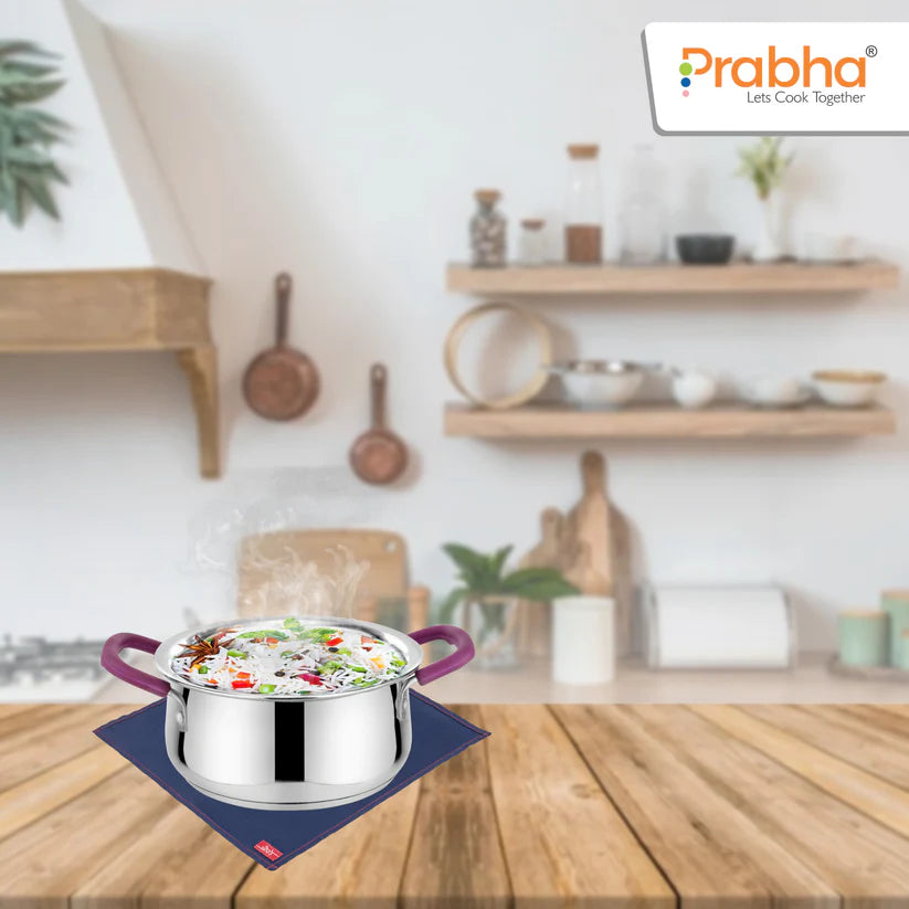 IB Apple Plus Handi With Steel Lid 3Pcs Set (1100ML + 1500ML + 1900ML)