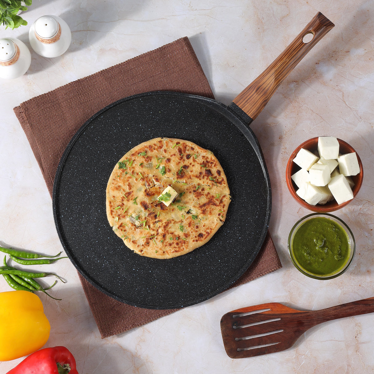 Zest Plus Aluminium Die-Cast Non Stick Roti & Chapati Tawa – 31 cm