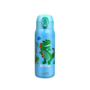 Champ 230ml Kids Thermos Flask – Stainless Steel Vacuum Insulated Water Bottle with One-Click Flip Lid, Leak-Proof, Grey | PB 230-02