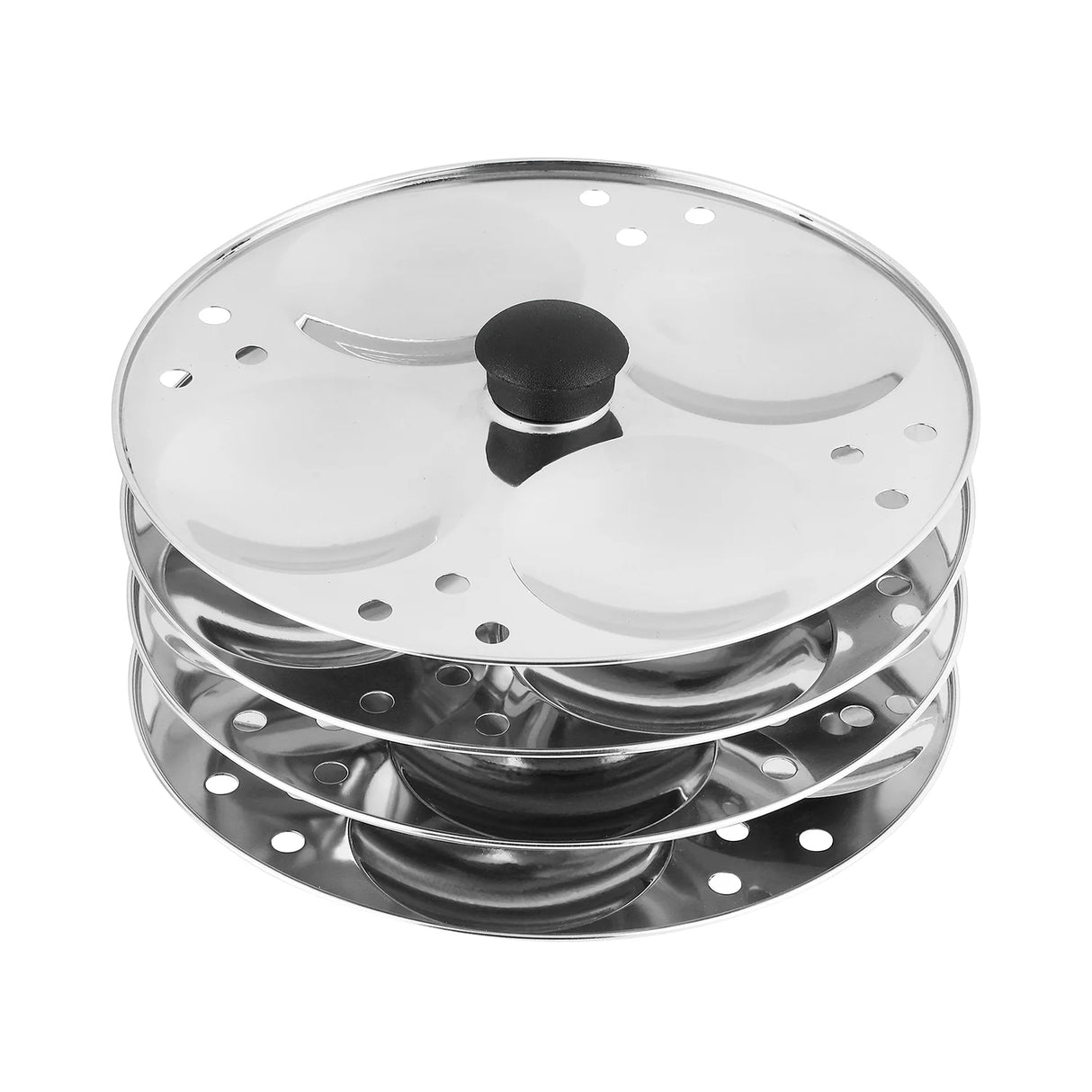 Classic Stainless Steel Idli Maker Cooker – 6 Deep Plates