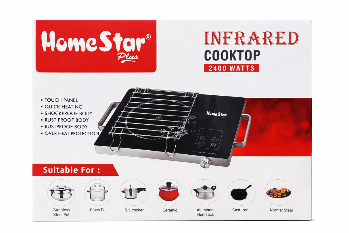 Infrared Cooktop 2400W with Touch Control