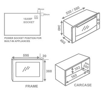 EPBI MW 250 Built-In Convection Microwave