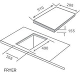 Built in FRYER NC30 INOX Stainless Steel Deep Fryer – 1.6 kW Electric Power, Integrated Handles, Chromium Steel Basket