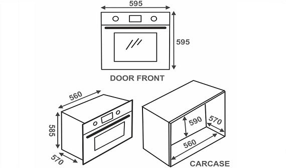 EPBI 1063 60 cm Built-in Multifunction Electric Oven with Convection & Rotisserie
