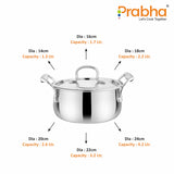 Prima Triply Kalash Casserole With Lid – 4.2L, 24cm