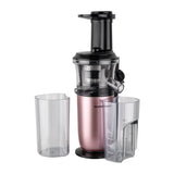 Kenzo Slow Juicer with 150W Copper Motor, Stainless Steel Filter & Frozen Dessert Attachment – Rose Gold & Black