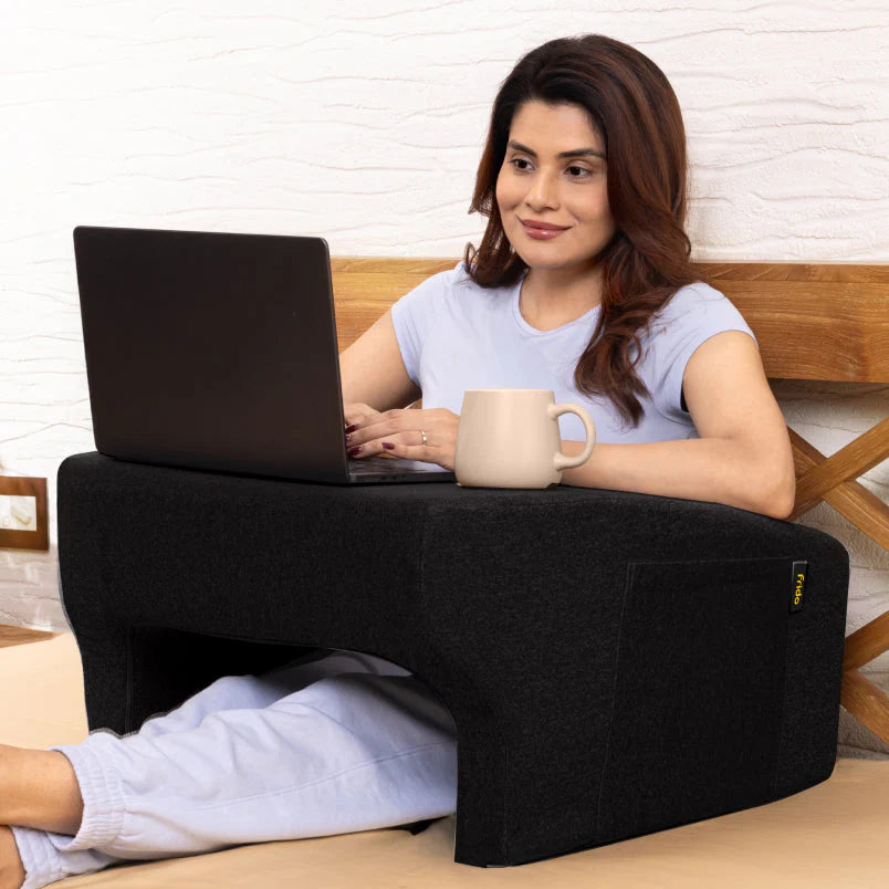 Ultimate Lap Desk Pillow for Laptops Up to 17 Inches with Mouse-Friendly Surface & Utility Pockets