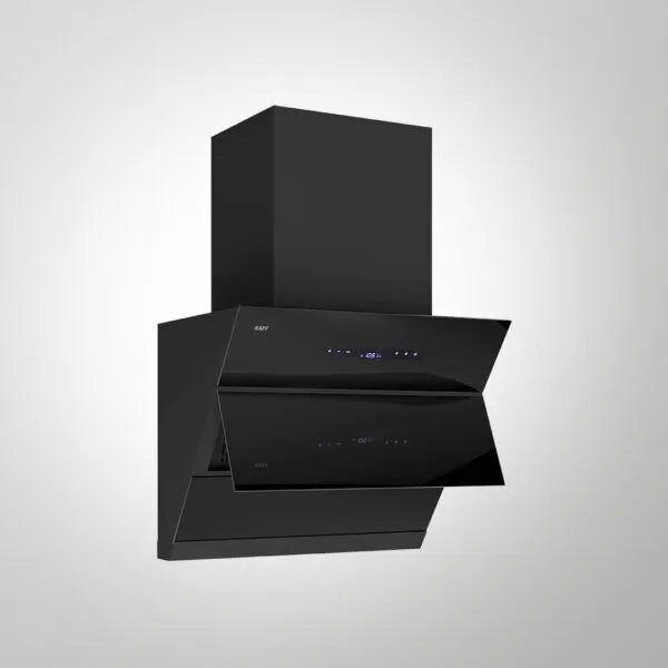 LYNN 60 DC Wall Mounted Chimney – Filterless Auto Clean, 1600 m³/h Airflow, Black Glass Finish
