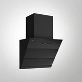 LYNN 75 DC Wall Mounted Chimney – Filterless Auto Clean, 1600 m³/h Airflow, Black Glass Finish