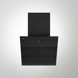 LYNN 75 DC Wall Mounted Chimney – Filterless Auto Clean, 1600 m³/h Airflow, Black Glass Finish