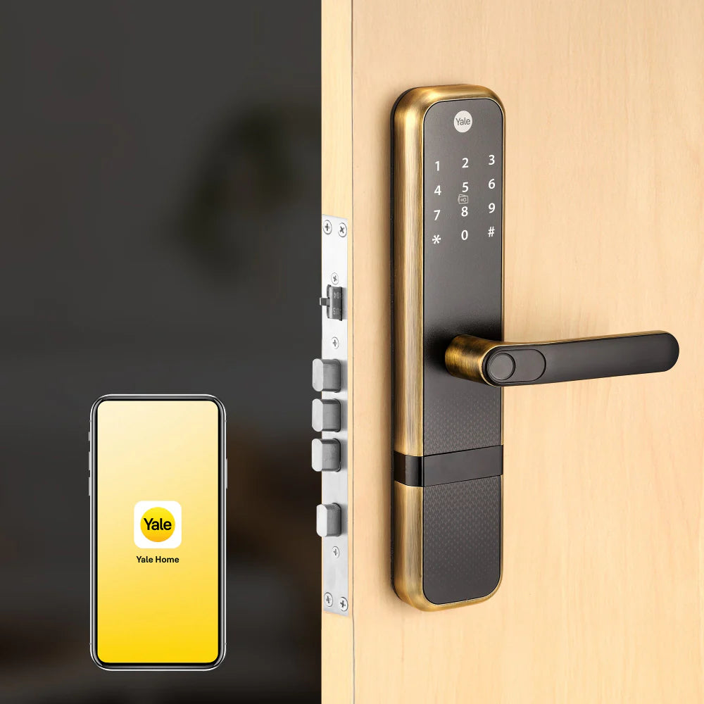 Zuri Smart Lock (Antique Bronze) with YWLOL Digital Wardrobe Lock