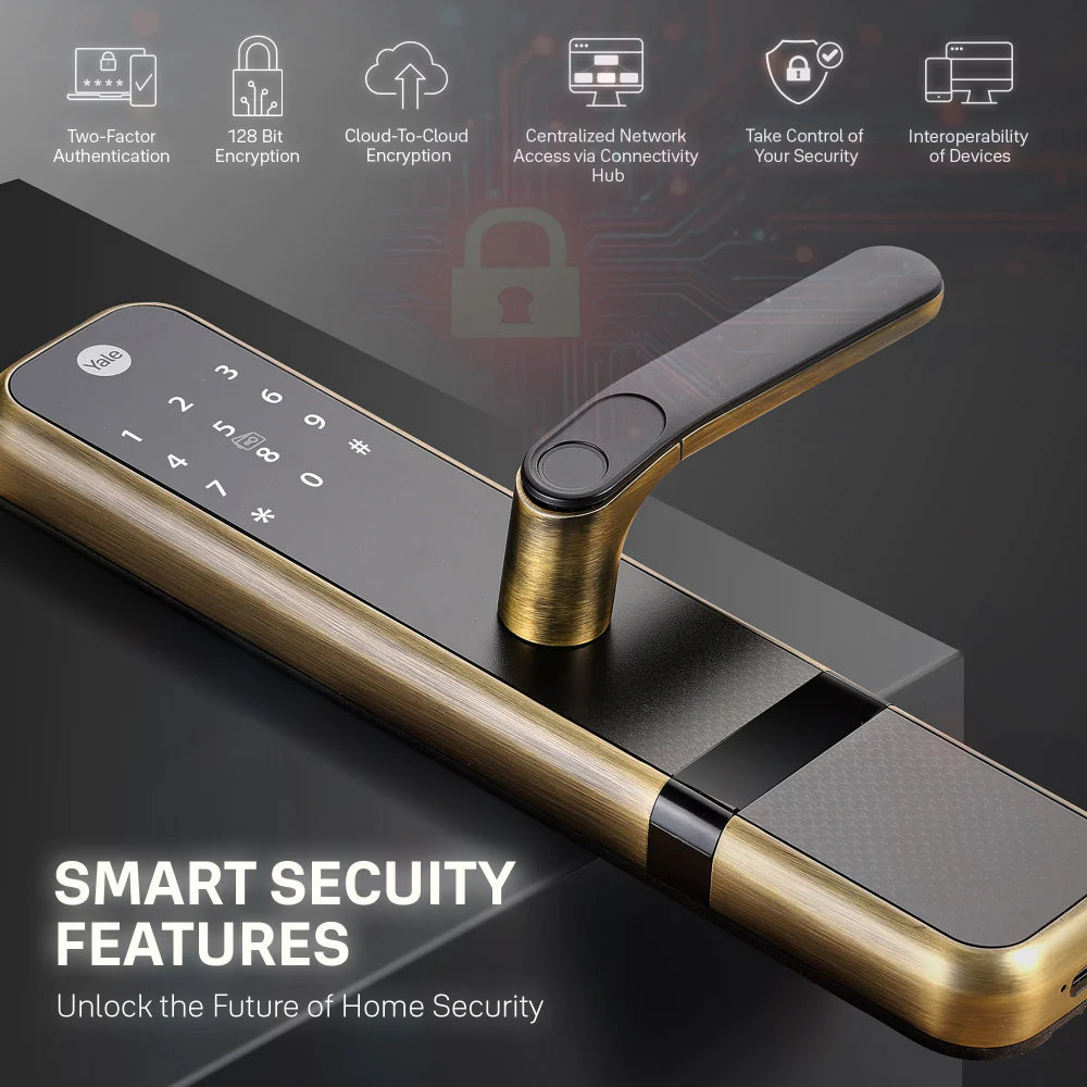 Zuri Smart Lock (Antique Bronze) with YWLOL Digital Wardrobe Lock