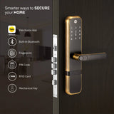 Zuri Smart Lock (Antique Bronze) with 5 way unlocking (Fingerprint, PIN, RFID, Manual Key) and Built-in Bluetooth