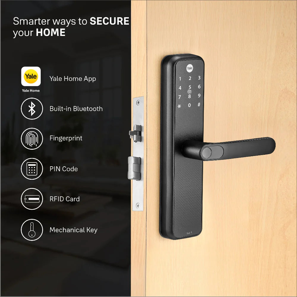 Zuri S (Black) Smart Lock with 5 way unlocking