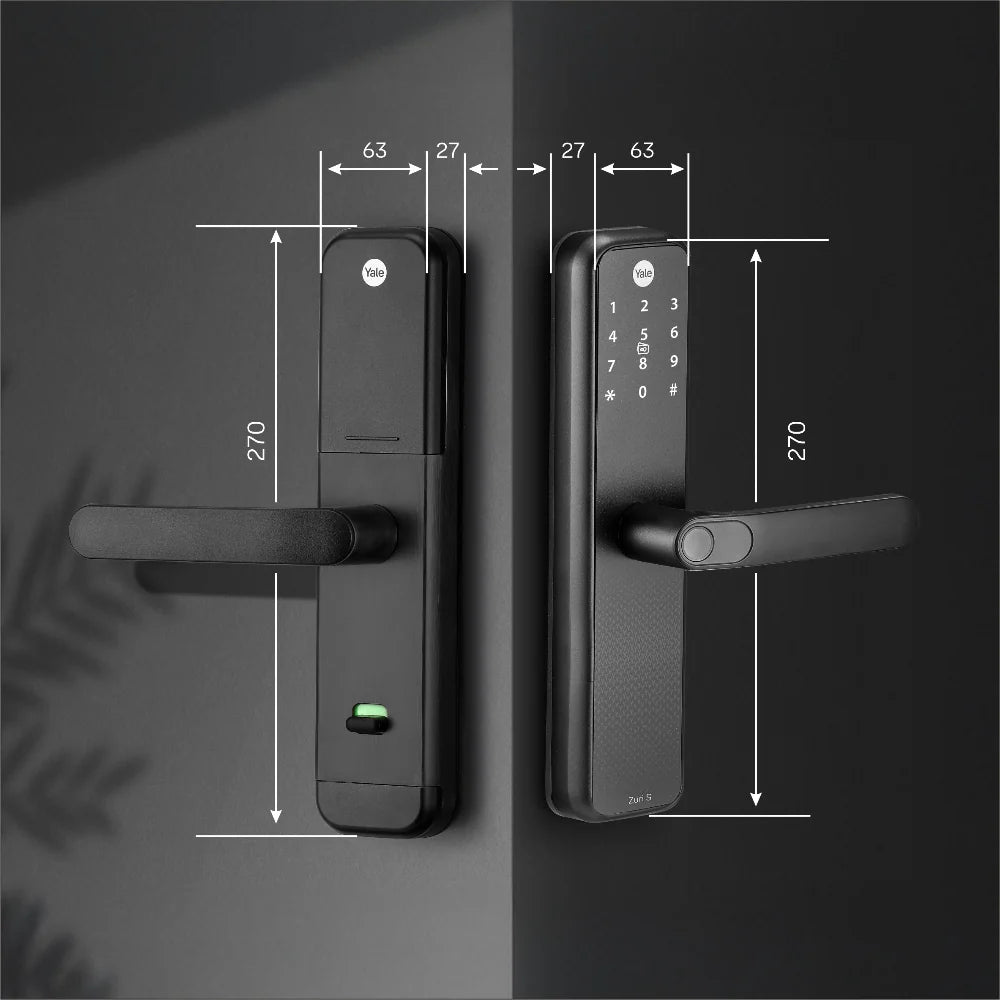 Zuri S (Black) Smart Lock with 5 way unlocking