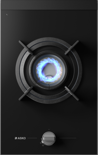 HG8313BGB1 1 Burner Gas Hob 33cm Black Glass 538.60.773